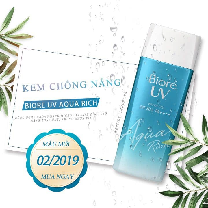 Kem Chong Nang Biore Uv Aqua Rich Watery Gel 6