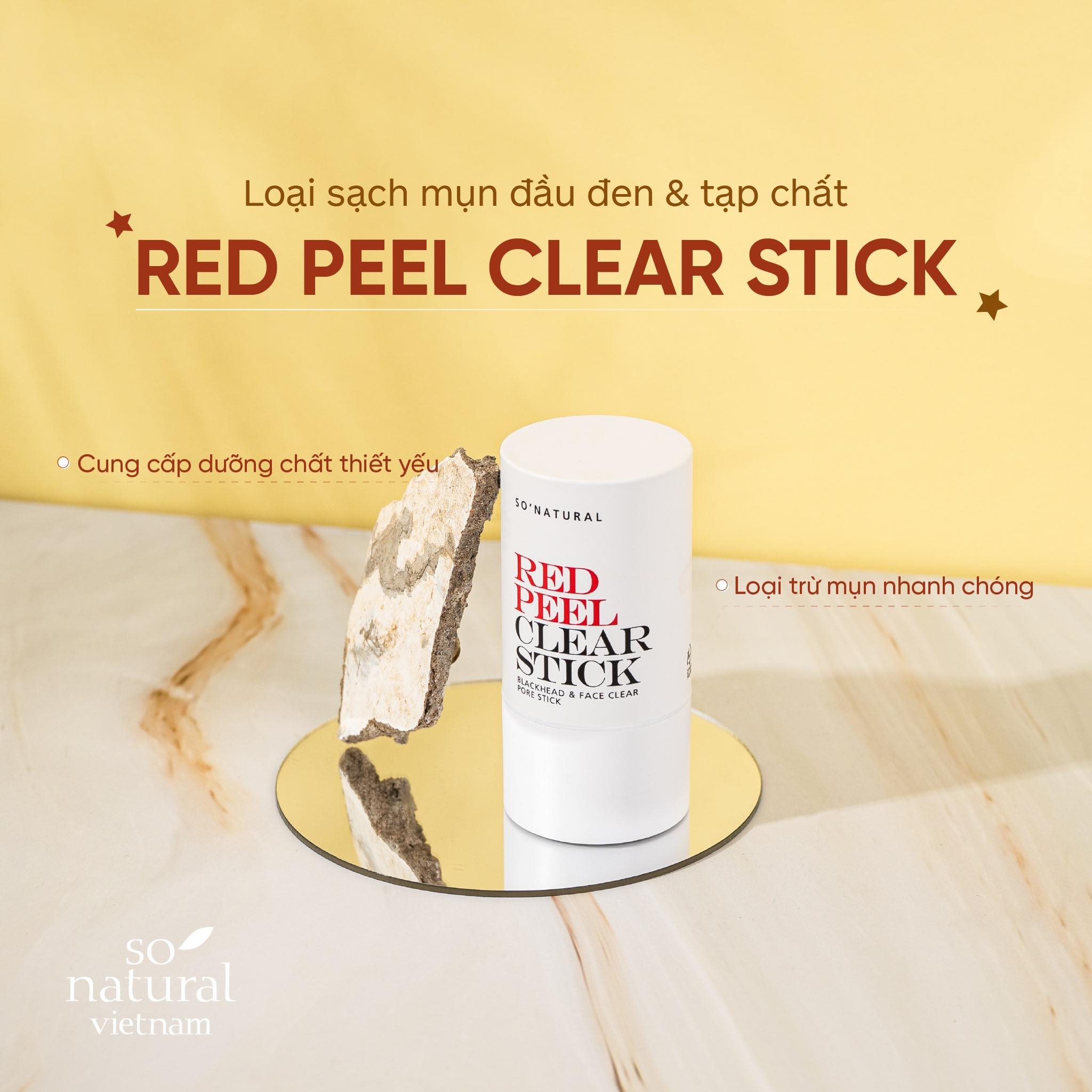 Thanh Lan Tri Mun Dau Den So Natural Red Peel Pore Clear Stick 1 Min